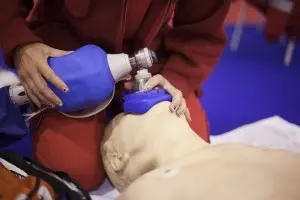 rescue breaths with mask and ambu bag